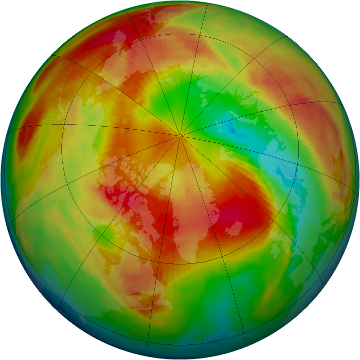 Arctic ozone map for 04 March 1983